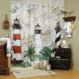 Lighthouse Bathroom Ideas, Lighthouse Bathroom Decor, Lighthouse Bathroom, Vintage Beach Decor, Nautical Bathroom Design Ideas, Lighthouse Decor, Nautical Bathrooms, Bathroom Themes, Nautical Home