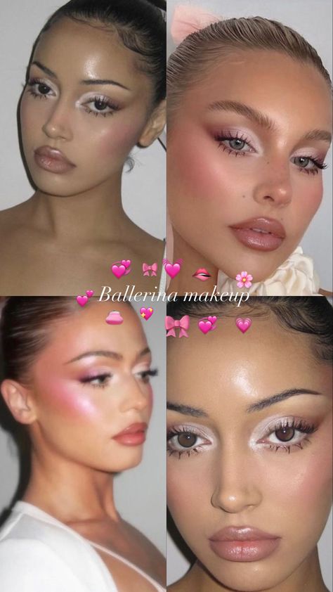 Types Of Makeup Styles, Barbie Makeup Look, Makeup Look Ideas, Ballerina Makeup, Makeup 2024, Ideal Makeup, Different Makeup Looks, 50 Makeup, Tiktok Ideas