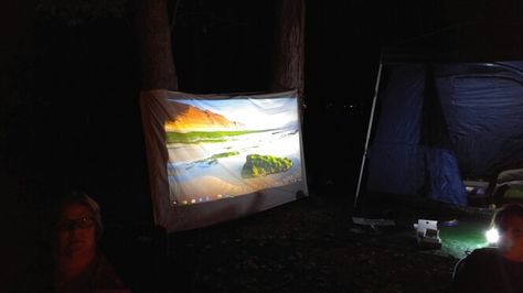 Camping Movies, White Sheet, Movie Projector, Projector, Fun Stuff, Ted Baker Icon Bag, Camping, White, Art