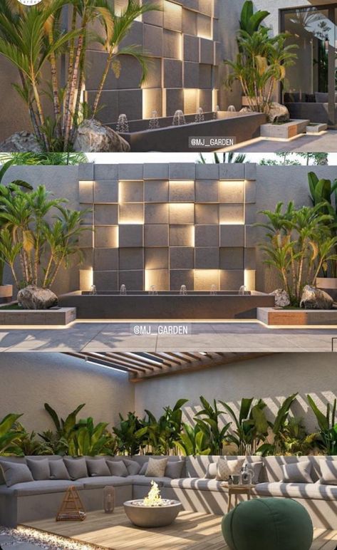 Outdoor Zen Garden, Compound Wall Design, Roof Garden Design, House Balcony, Terrace Garden Design, House Balcony Design, Rooftop Terrace Design, Hallway Designs, Modern House Facades