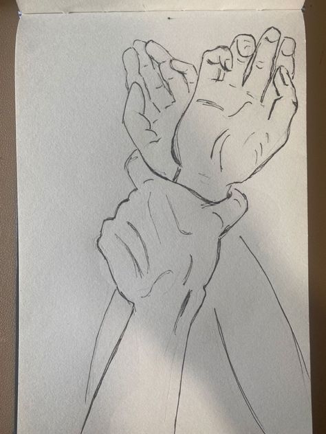 Drawing Hands Reference Sketch, Hot Anatomy Drawing, Hand Wrapped Around Neck Drawing, Guy Hands Drawing, Man Hand Sketch, Hands Pinned Against Bed Drawing, Hands On Bed Drawing, Two Hands Tied Together Drawing, Drawings Of Guys Sketches