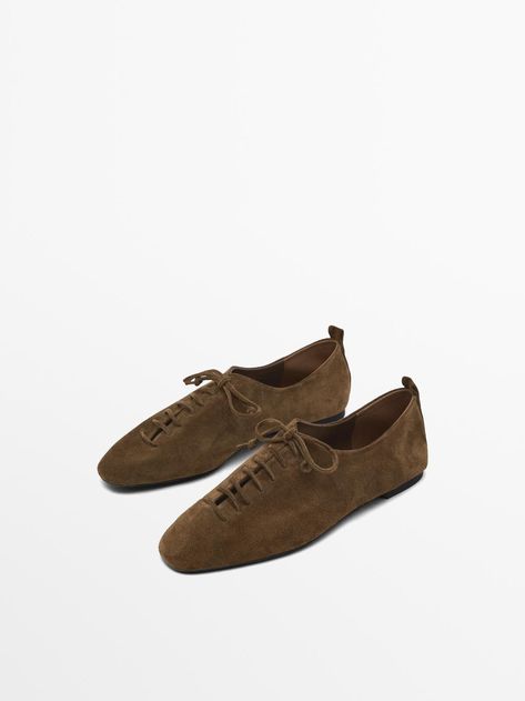 Massimo Dutti Shoes, Flat Lace Up Shoes, Cargo Shirts, Trench Jacket, Cardigan Sweater Dress, Casual Lace, Sweaters Knitwear, Massimo Dutti, Flat Shoes