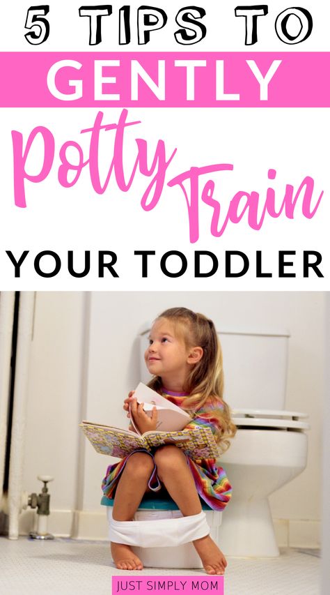 5 Tips to Gently Potty Train Your Toddler - Just Simply Mom Baby Poop Guide, Potty Song, Where Is Thumbkin, Potty Training Reward Chart, Potty Training Methods, Potty Training Fun, Potty Training Rewards, Potty Training Girls, Toddler Potty