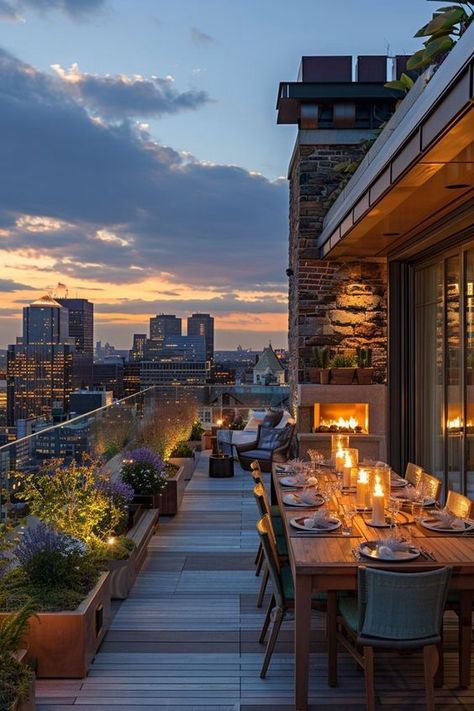 Boston Rooftop Terrace Design Penthouses, Penthouse Balcony, Boston Penthouse, Nyc Townhouse, Big Balcony, Boston Apartment, Rooftop Terrace Design, Pretty Views, Minimal House