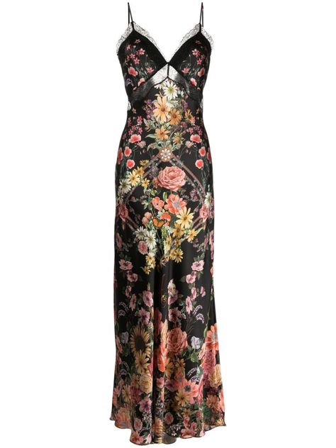 Black Floral Lace Dress, August 2024 Fashion, Designer Silk Dress, Dark Floral Bridesmaid Dresses, 70s Summer Dress, Pll Dresses, Wedding Guest Dress October, Evening Floral Dress, Little Black Dress Aesthetic