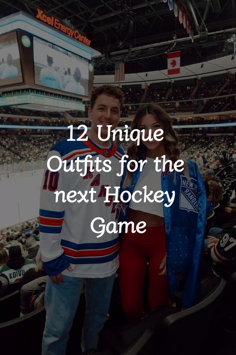 Discover simple and cute outfit ideas for the hockey game that are both stylish and practical, perfect for a fun and aesthetic sporting event look. Game Day Outfit Inspiration, Cute Outfits For Sporting Events, Washington Capitals Outfit, Boston Bruins Game Outfit, Blackhawks Outfit Woman, How To Style A Hockey Jersey, Sporting Event Outfit Fall, Nhl Outfit Woman, Hockey Game Day Outfit