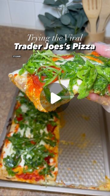 Trader Joes Pizza Recipes, Trader Joe’s Potluck Ideas, Trader Joes Flatbread Recipe, Trader Joes Pizza Dough Recipes, Trader Joe’s Date Night Meals, Trader Joe’s Appetizers, Trader Joes Favorites, Trader Joes Pizza Recipe, Trader Joes Flatbread Pizza Recipe