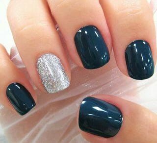 Navy Blue Nails, Nail Colors Winter, Her Nails, Super Nails, Shellac Nails, Ideas Nails, Trendy Nail Art, Dark Nails, Trendy Nail Design