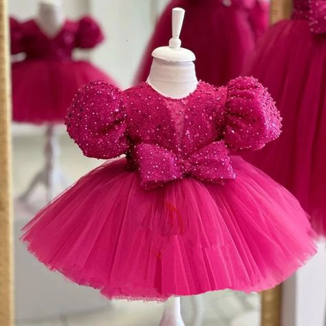 One Year Baby Girl Birthday Dress, Toddler Girl Birthday Outfit Ideas, Toddler Prom Dresses, Crinoline Skirt, 1st Birthday Dresses, Baby Party Dress, Full Tulle Skirt, Puff Dress