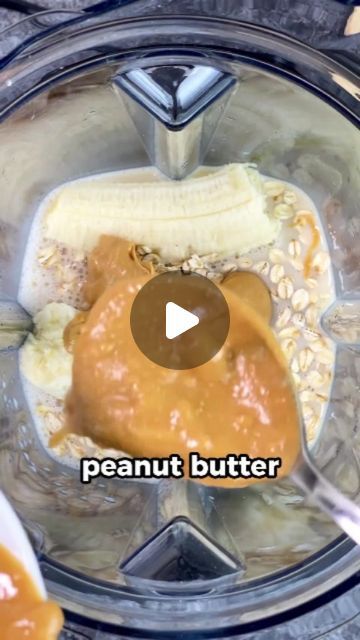 Bloame Wellness on Instagram: "PB & Banana Smoothie 🥜🍌

This smoothie with its optimal blend of protein, carbohydrates, and healthy fats, is not only effective for muscle recovery but also serves as a calorie-dense option, making it suitable for those aiming to support weight gain in a nutritious way.
 
Recipe:
1 large banana
2 tbsp peanut butter
1/2 cup Greek yogurt
1 cup oat milk
1/4 cup rolled oats
1 scoop protein powder (optional*)
Ice cubes (optional)

Total calories: ~550 calories

P: 25-40g* | C: 69g | F: 29g | Fiber: 10g

#smoothierecipe #postworkout #healthy #healthyrecipe #peanutbutter" Oat Smoothie Recipes, Oats And Peanut Butter Smoothie, How To Make A Peanut Butter Banana Smoothie, Banana Oats Smoothie, Pb Banana Smoothie, Smoothie With Banana And Peanut Butter, Peanut Butter Banana Smoothie Healthy Protein Shakes, Banana Shake Recipe, Banana Peanut Butter Smoothie Protein