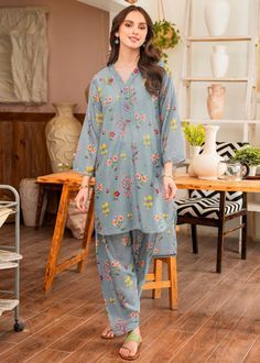 Sky Blue Fabric, Simple Dress Casual, Kameez Designs, Womens Trendy Dresses, Kurta Set For Women, Stylish Short Dresses, Kurti Embroidery Design, Pakistani Fancy Dresses, Pakistani Dresses Casual