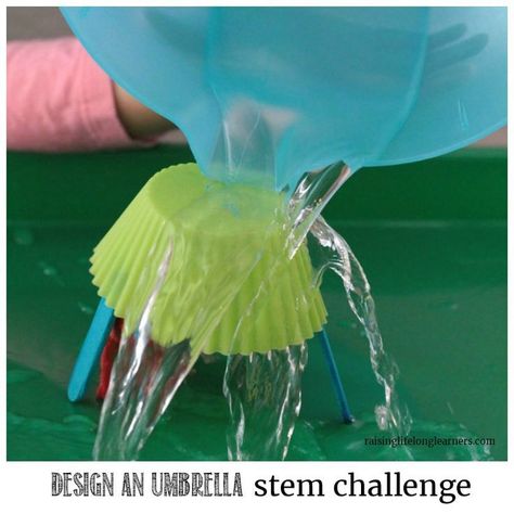 What Makes the Best Umbrella STEM Challenge | A Learning Activity for Kids Steam Night, Kindergarten Stem, Elementary Stem Activities, Summer Stem, Steam Ideas, Stem Elementary, Preschool Stem, Stem Crafts, Stem Challenge