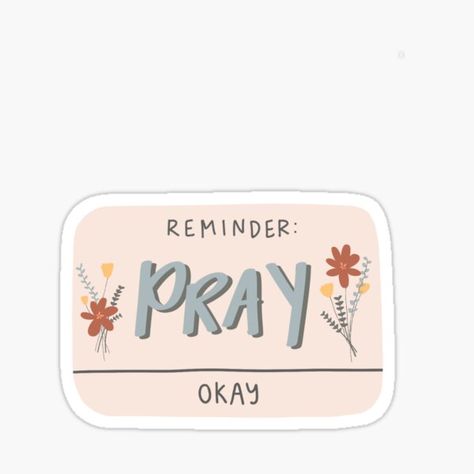 "Pray sticker" Sticker by Sipe51d | Redbubble Godly Stickers Printable, Sticker Sheet Ideas, Christian Stickers Free Printable, Pray Sticker, Bible Journal Stickers, Jesus Stickers, Islamic Stickers, Bible Stickers, Christian Drawings