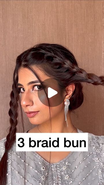 Moroccan Hairstyles, Indian Updo Hairstyles, French Braids Into Bun, French Braid Bun Hairstyles, French Bun Hairstyles, Plait Bun, Braid Bun Hairstyles, Braid Into A Bun, Eid Hairstyles