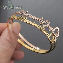 Nextvance Customized Nameplate Name Bracelet Personalized Custom Cuff Bangles Women Men Rose Gold Stainless Steel Jewelry|Customized Bangles| - AliExpress Silver Font, Personalized Cuff Bracelets, Rose Gold Bracelets, Hand Decoration, Custom Cuff Bracelet, Bracelet Name, Bridesmaid Flower, Engraved Keychain, Bracelet Wedding