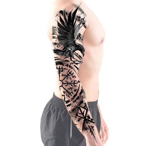 Wiccan Sleeve Tattoos For Women, Norse Sleeve Tattoos For Guys, Viking Tattoo Design Drawings, Viking Arm Tattoo For Men, 3/4 Sleeve Tattoos For Guys, Viking Sleeve Tattoo For Men, Norse Tattoo Sleeve, Nordic Arm Tattoo, Arm Tattoo Viking