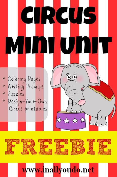 FREE Circus Mini Unit {Facebook Fans Exclusive} - In All You Do If I Ran The Circus Activities, Circus Theme Preschool Activities, Circus Preschool, Preschool Circus, Circus Classroom, Circus Activities, Circus Crafts, Preschool Units, Summer Preschool