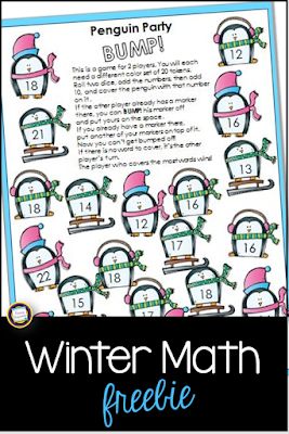 Primary Inspiration: Place Value Penguins Freebie Winter Math Activities 2nd Grade, Penguin Unit For Kindergarten, Penguin Math Activities, January Math Centers Kindergarten, Place Value Winter Craft, Penguin Literacy Activities Preschool, Winter Math Games, Penguin Math, 1st Grade Centers