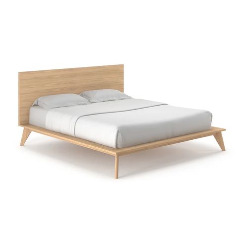 Mid Century Contemporary, Modern Platform Bed, Solid Wood Platform Bed, Solid Wood Bed, Wood Headboard, Wood Platform Bed, Panel Headboard, Full Size Bed, Wood Beds