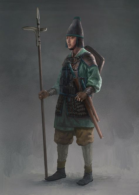 Chinese Soldier Art, Chinese Ninja, Han Dynasty Armor, Fantasy Faction, The Empress Of China, Chinese Dynasty, Chinese Armor, Empress Of China, Century Uniforms