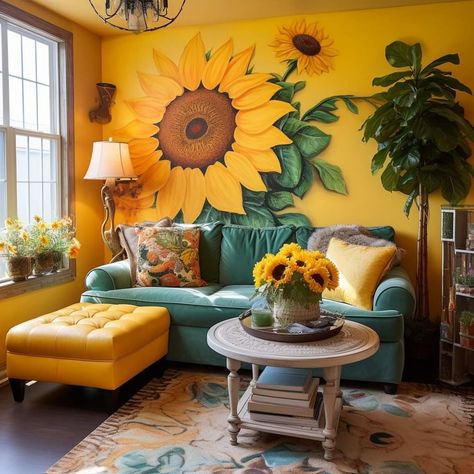 Girly Playroom, Hippie House, Patio Floor, Turquoise Decor, Floor Murals, Mexican Home Decor, Mexican Home, Yellow Living Room, Patio Flooring