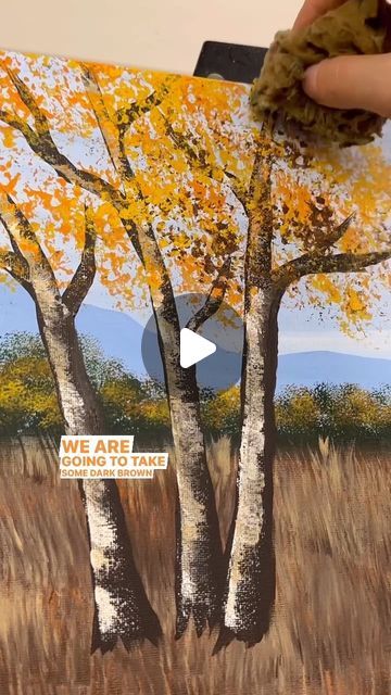 Emily Seilhamer on Instagram: "[clip] Painting fall leaves with a sponge 🎨🍂 #easypainting #tutorial #paintingtips #tipsandtricks #beginnerfriendly" Painting Fall Leaves, Fall Leaves Painting, Leaves Painting, Watercolor Lettering, Painting Tips, Fall Leaves, Easy Paintings, Painting Tutorial, Art Original