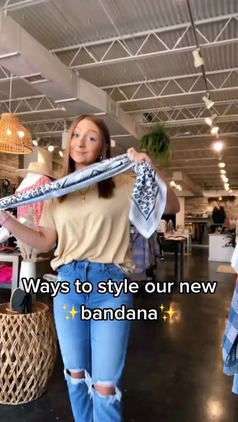 shopoliveandivy on Instagram: Bandana style tips ✨ #styletips #fashionhacks #minimalchic #streetstyle #streetwear #ootd #whatiwore #discoverunder5k Bandana On Leg, How To Wear A Bandana, Bandana Style, Bandana Styles, Minimal Chic, Instagram Reels, Style Tips, What I Wore, Ivy