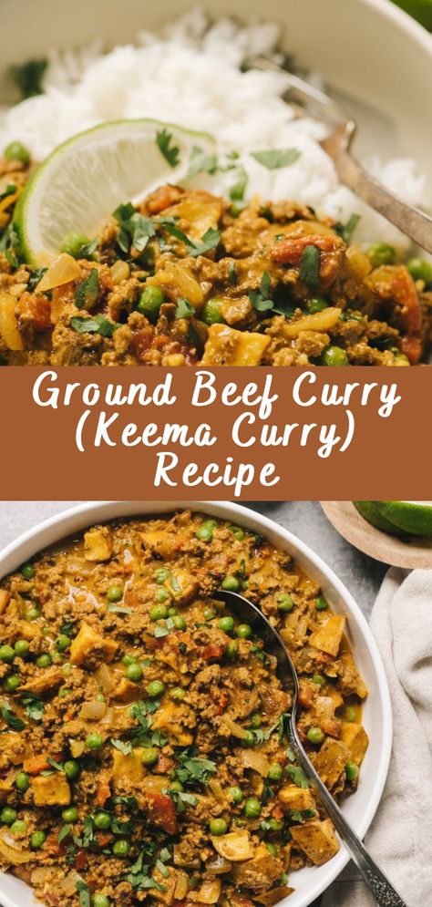 Ground Beef Curry (Keema Curry) Recipe | Cheff Recipes Hamburger Curry Recipe, Geound Beef Recipes, Keema Recipe Pakistani, Ground Beef Curry Recipe, Curry Ground Beef, Keema Curry Recipe, Beef Keema, Keema Curry, Vegetable Curry Recipes