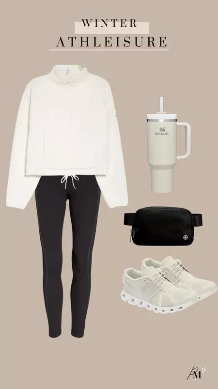 Black On Cloud Shoes Outfit, White On Cloud Shoes Outfit, White Running Shoes Outfit, On Cloud Outfit, On Cloud Shoes Outfit, Alo Outfit, On Cloud Shoes, Fitness Wardrobe, Lululemon Belt Bag