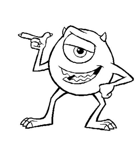 Monsters Inc Characters, Super Coloring Pages, Gothic Drawings, Mike From Monsters Inc, Tom Et Jerry, Monster Coloring Pages, Mouse Drawing, Mike Wazowski, Kung Fu Panda