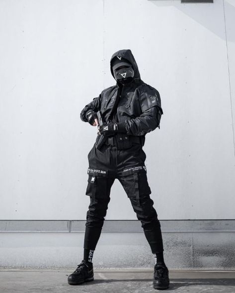 Stealth Outfit, Samurai Fashion, Emo Clothes For Girls, Techwear Aesthetic, Dark Boy, Ninja Shadow, Techwear Cyberpunk, Techwear Streetwear, Marvel Dr