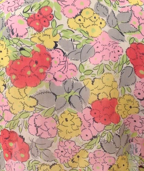 1930s Edward Tulane, Beautiful Fabrics, Print Inspiration, Vintage Floral Print, Retro Color, Vintage Textiles, Design Patterns, Loose Leaf Tea, Floral Illustrations