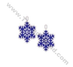 Beads Christmas, Beaded Snowflakes, Snowflake Earrings, Christmas Bead, Bead Pattern, Bead Kits, Delica Beads, Brick Stitch, Beading Patterns