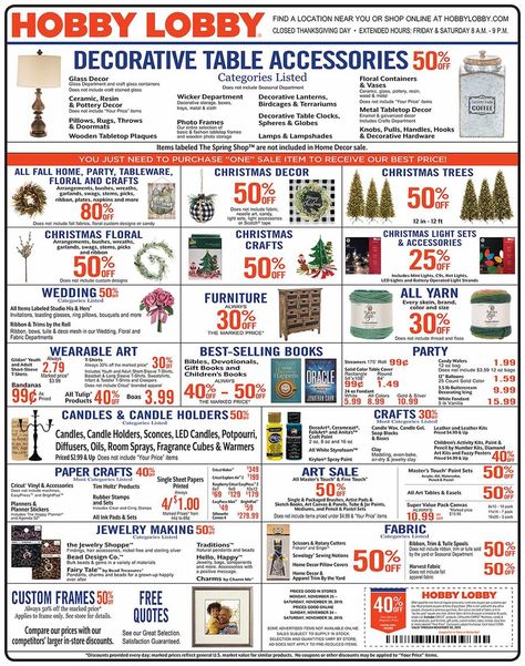 Hobby Lobby Black Friday Ad Scan, Deals and Sales 2019 The Hobby Lobby 2019 Black Friday ad is here! Be sure to subscribe to our newsletter to receive emails about all the latest Black Friday news and ad l... #blackfriday #hobbylobby Hobby Lobby Weekly Ad, Black Friday Ad, Hobby Lobby Christmas, Black Friday Ads, Paint Paint, Christmas Store, Lanterns Decor, Party Invite Template, Glass Containers