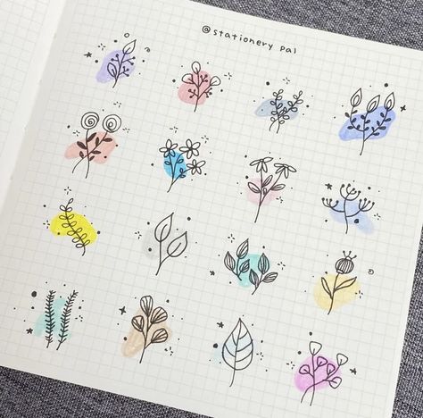 Angka Aesthetic, Easy Floral Doodles, Handlettering Inspiration, Welcome To My Garden, Stationery Pal, خريطة ذهنية, Penanda Buku, Brush Pen Art, Bullet Journal Ideas Templates