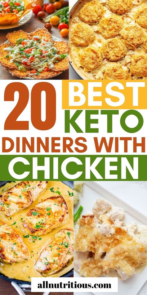 Looking for keto dinner recipe ideas? Chicken is always a great high protein option for keto meals. This keto chicken recipe is an easy, low carb meal full of flavour. Healthy Chicken Meals, Dinners With Chicken, Keto Meal Planning, Keto Chicken Recipes, Keto Dinners, Chicken Meals, Ketogenic Diet Meal Plan, Recetas Keto, Low Carb Diet Recipes