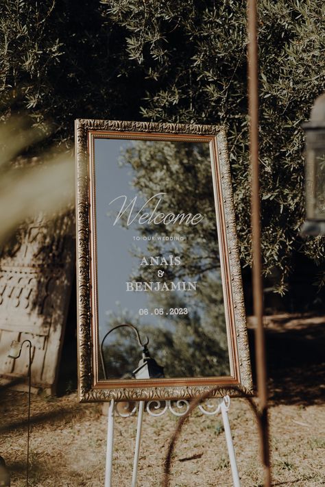 Custom Acrylic Wedding Welcome Sign Chic & Timeless Marrakech wedding  . . #WeddingDecor#PersonalizedWedding #ClassicWeddingDetails #ElegantWeddingDecor #ChicWeddingStyle  #LuxuryWedding #WeddingPinterestInspo Mirror Wedding Welcome Sign Diy, Vintage Welcome Sign Wedding, Vintage Mirror Wedding Sign, Gold Mirror Wedding Welcome Sign, Antique Mirror Wedding Sign, Gold Mirror Welcome Sign, Unique 20's Wedding Welcome Sign Mirror, Mirror Welcome Sign Wedding, Wedding Welcome Sign Mirror