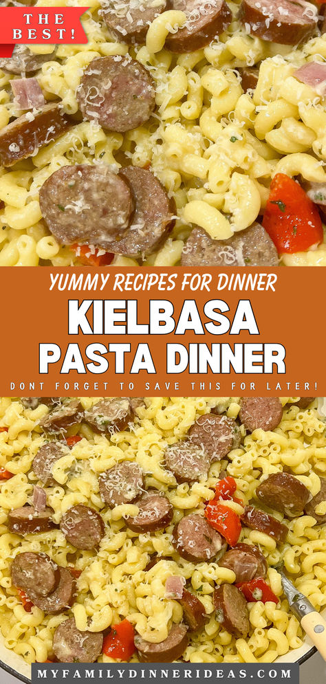 Creamy Kielbasa Pasta Things To Make With Kielbasa Sausage, Creamy Kielbasa, Kielbasa Pasta, Kielbasa Recipes, Kielbasa Sausage, Italian Cheese, Elbow Macaroni, Kielbasa, Food Yummy