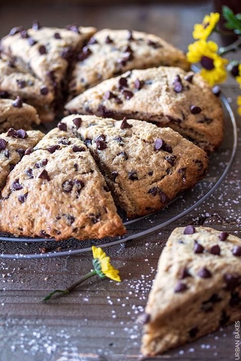 Banana Scones, Healthy Homemade Snacks, Chocolate Scones, Homemade Scones, Scones Easy, Homemade Chocolate Chips, Banana Walnut, Healthy Chocolate Chip, Chocolate Chip Banana