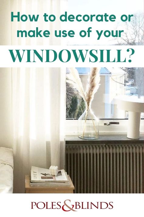 Beautiful minimalistic windowsill Windowsill Decor Living Room, Window Sill Decor Living Room, Windowsill Ideas, Windowsill Decor, Shutters Interior, Window Sill Decor, Fashion Interior Design, Window Ledge, Window Dressing