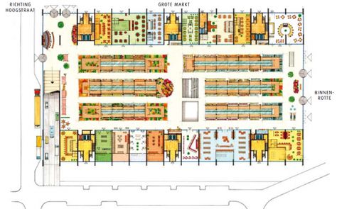 Market Hall in Rotterdam / MVRDV | ArchDaily Covered Market Architecture, Community Market Design, Local Market Design, Rotterdam Market, Community Market, Warehouse Design, Supermarket Design, Public Architecture, Traditional Market