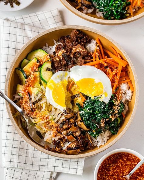 Bibimbap-Inspired Rice Bowl Rice Bowl Photography, Bowl Photography, Commercial Food Photography, Food Marketing, Korean Kitchen, Healthy Bowls Recipes, Asian Kitchen, Healthy Bowls, Fall Dinner