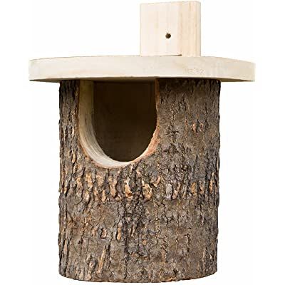 Nest box for robins made of solid wood - screwed weatherproof untreated nesting aid: Amazon.co.uk: Pet Supplies Robin Nest Box, Bird Nesting Box, Homemade Bird Houses, Bird Houses Ideas Diy, Bird House Feeder, Bird House Plans, Unique Bird Houses, Diy Bird Feeder, Nesting Box