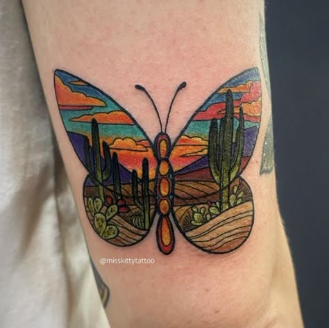 A little desert butterfly by Kat at Golden Rule Tattoo Phoenix! #tattoos #tattoo #beauty Butterfly Fairy Tattoo, Do It Tattoo, Golden Rule Tattoo, Desert Tattoos, Desert Butterfly, Tattoo Ideas 2022, Desert Tattoo, Arizona Tattoo, It Tattoo