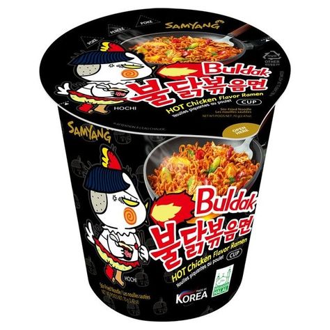 Samyang Ramen, Korean Instant Noodles, Ramen Cup, Hot Chicken Flavor Ramen, Cup Ramen, Chicken Ramen, Spicy Ramen, Spicy Noodles, Cup Noodles