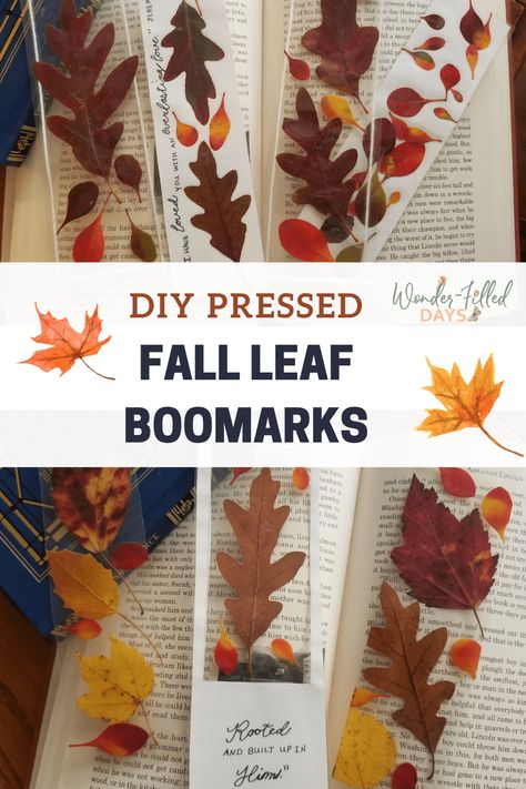 Waldorf Fall, Autumn Bookmark, Crafts Nature, Homeschool Nature, Homemade Bookmarks, Study Activities, Autumn Leaves Craft, Leaf Bookmark, Autumn Craft