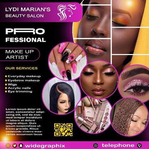 Beauty Salon Posters, Barbershop Design, African Art Paintings, Graphic Design Flyer, Flyer Design Inspiration, Computer Basics, Flyer And Poster Design, Backdrops Backgrounds, Eyebrow Makeup