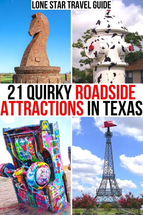 23 Wacky + Weird Roadside Attractions in Texas - Lone Star Travel Guide Texas Hill Country Road Trip, Places To See In Texas, Things To See In Texas, Texas Must See Places, Texas Bucket List Places To Visit, Texas Vacation Ideas, Places To Go In Texas, Texas Travel Weekend Getaways, Things To Do In Texas