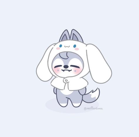 Skzoo Fanart, Wolf Chan, Cartoon Wolf, Kids Inspo, Kids Zoo, Fairy Tail Characters, Kids Mood, Kpop Drawings, Skz In Cute