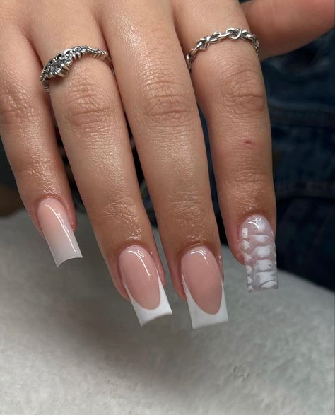 White French Nails, Long Acrylic Nail Designs, Girly Acrylic Nails, French Tip Acrylic Nails, Work Nails, French Acrylic Nails, Short Square Acrylic Nails, Acrylic Nails Coffin Pink, Short Acrylic Nails Designs